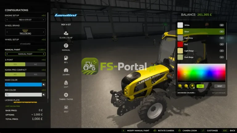 Manual Paint – Per-Material Vehicle Colours