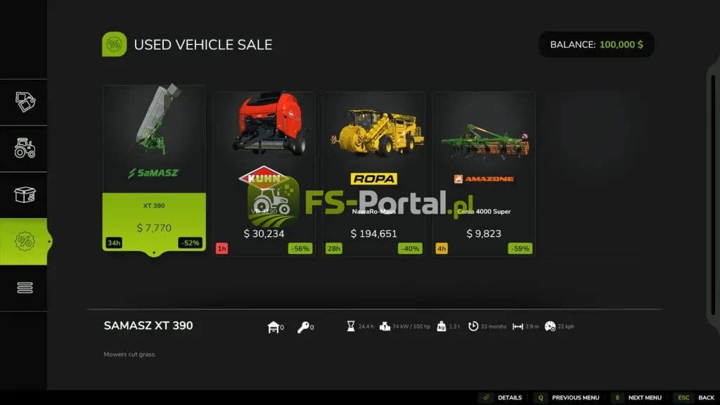 Used Sales Time Left
