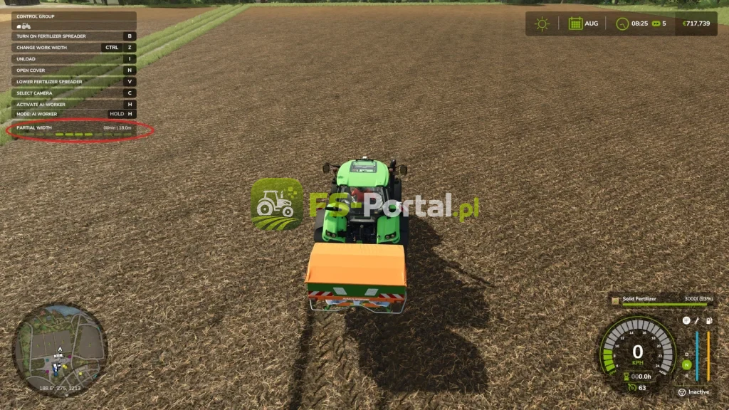 Fertilizer WorkWidth
