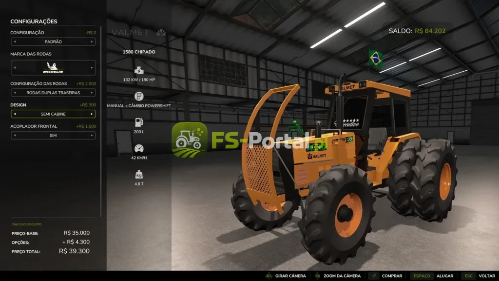 Valmet 1280/1580 chipped