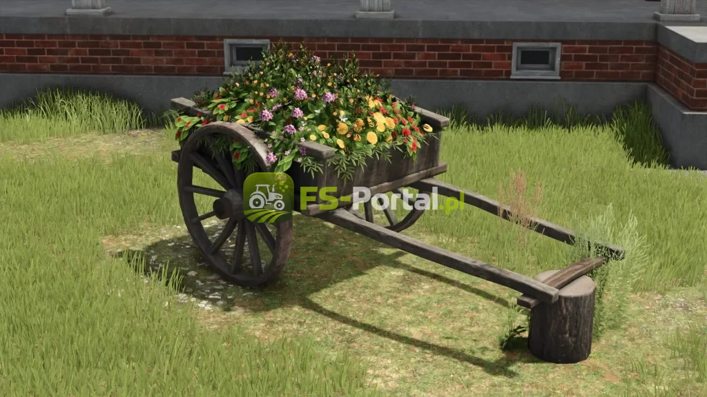 Wood flower cart
