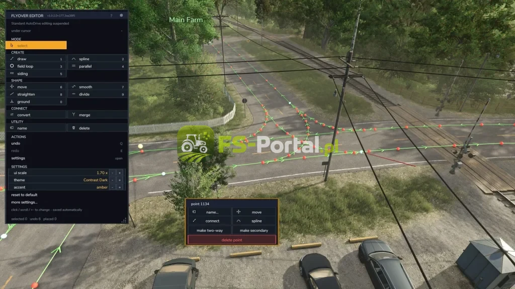 AutoDrive top-down flyover editor