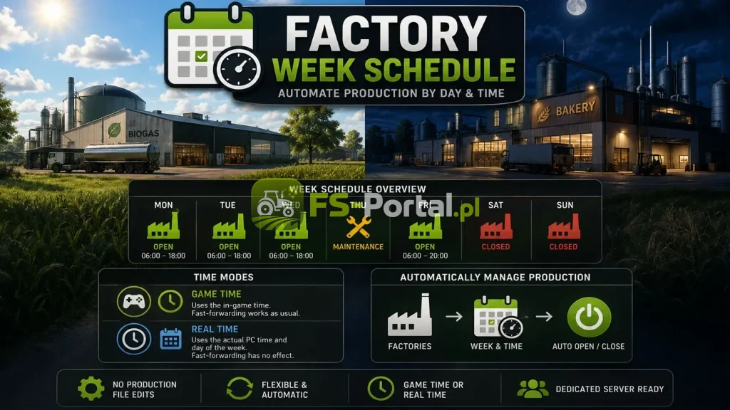 Factory weekly schedule