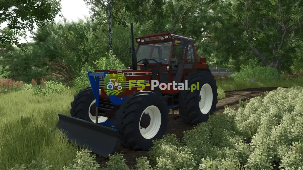 Fiatagri 140-90 with front blade