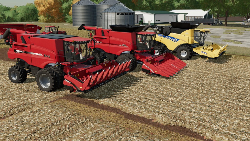 CNH 8 Row Corn Headers Fully Animated