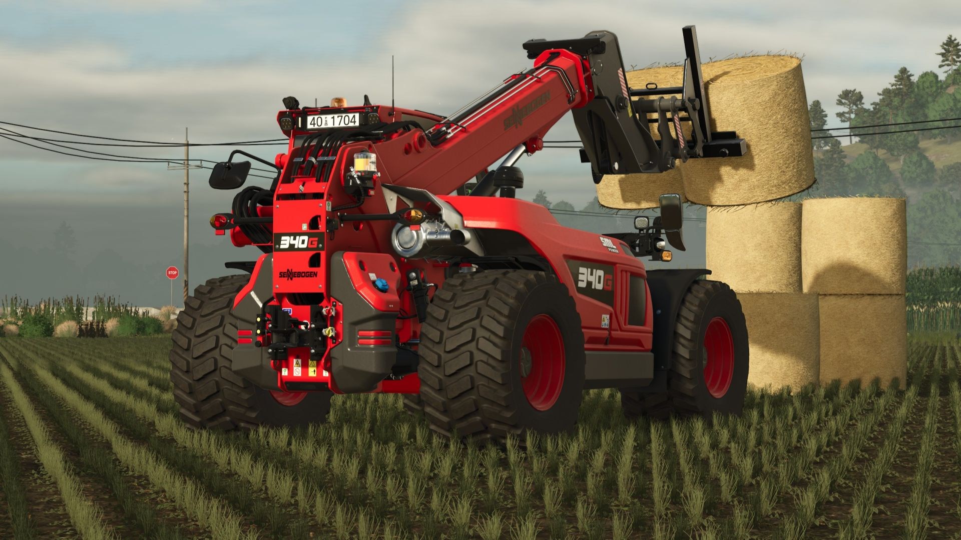 Sennebogen 340G wide tires + colored rims/chassis