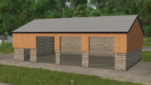 More information about "Wood-clad machine shed"