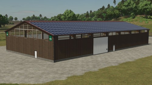 More information about "Large wood-look garage with vehicle workshop"