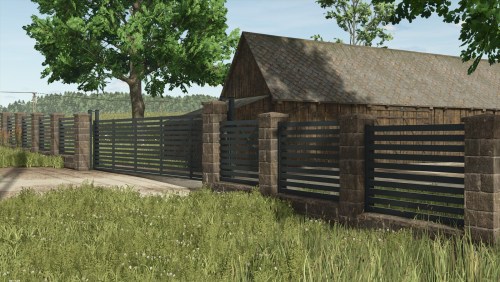 More information about "Rustic Brick And Metal Fence"