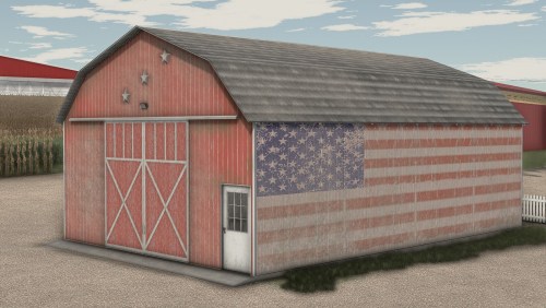 More information about "Old Barn With Flag"