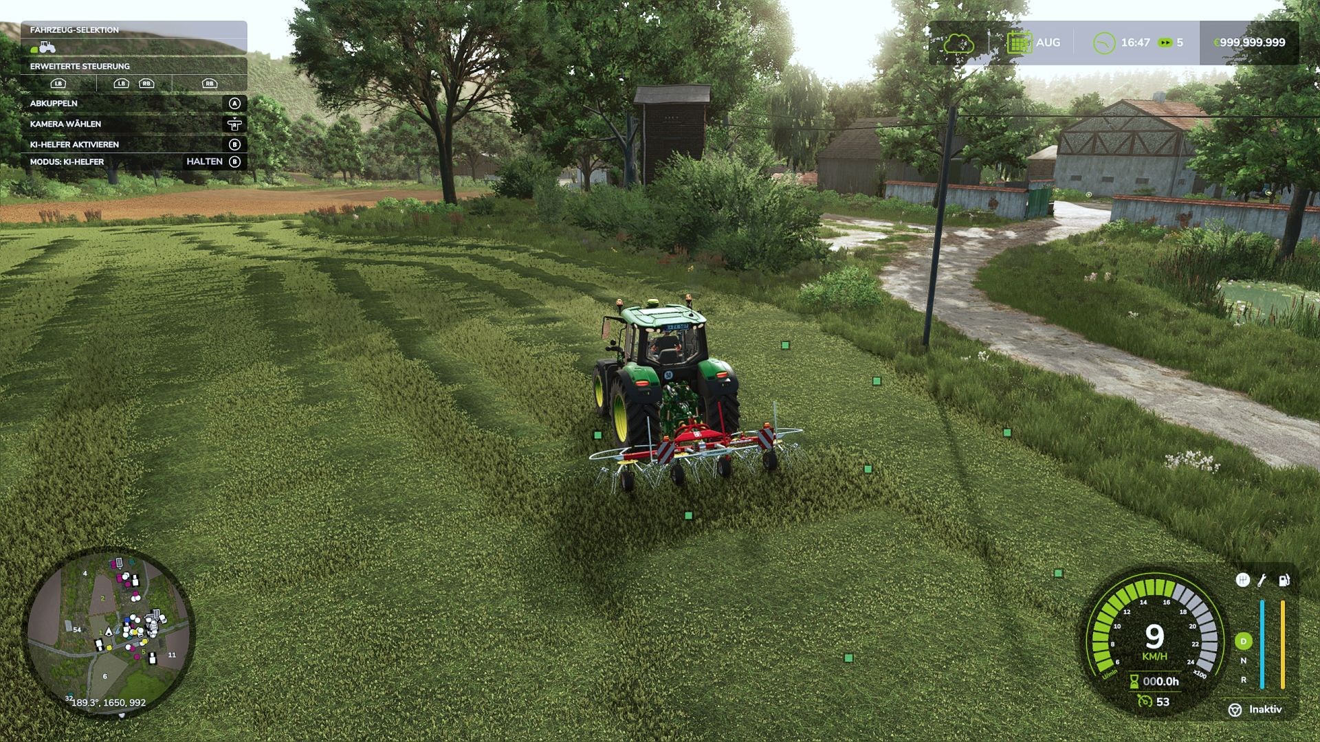 Realistic hay drying