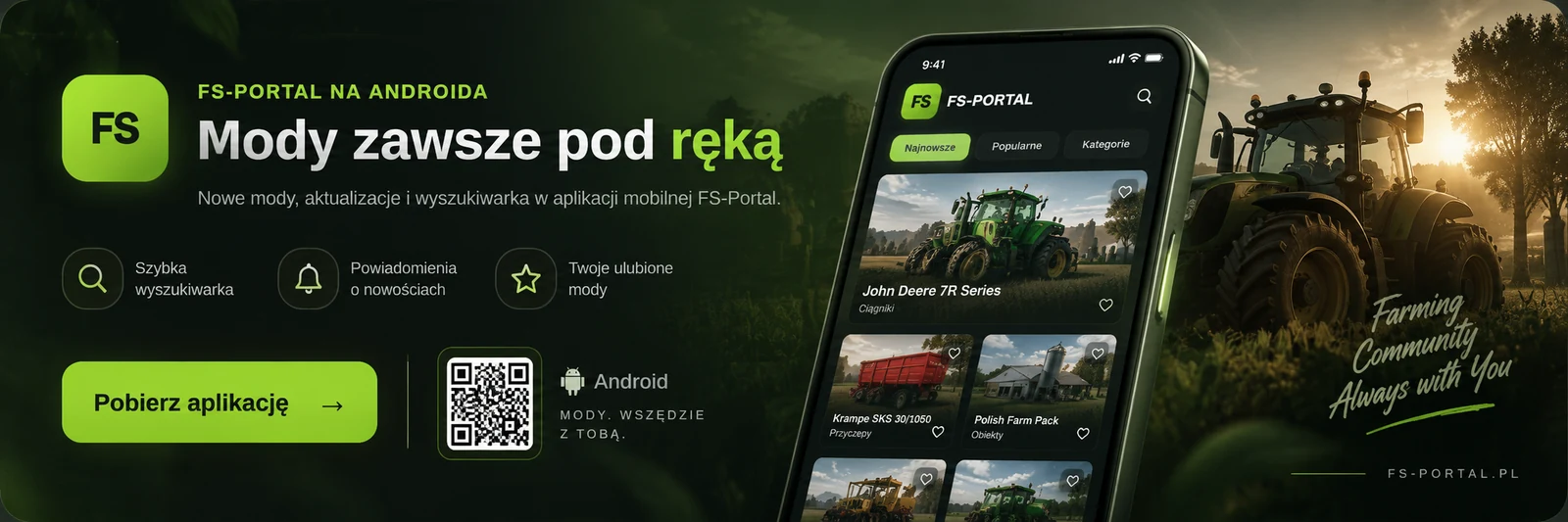 FS-Portal na Androida — mody zawsze pod ręką